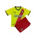 Camisola RC Lens Criança Equipamento Primeiro 2021-2022 Manga Curta